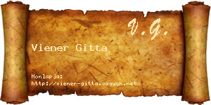 Viener Gitta névjegykártya